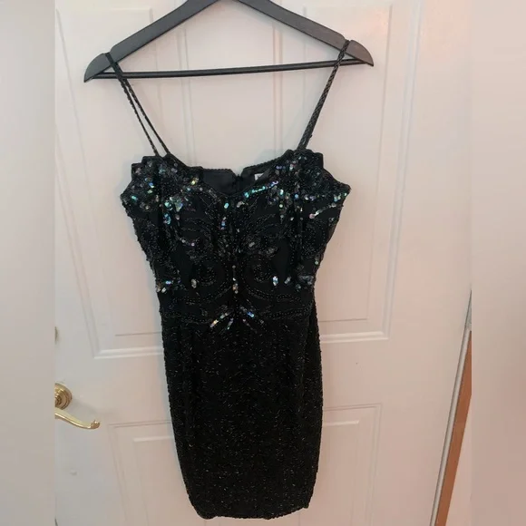 black retro cocktail dress Rocking Bettie Black Tie the Knot Swing Dress - Small main image 1